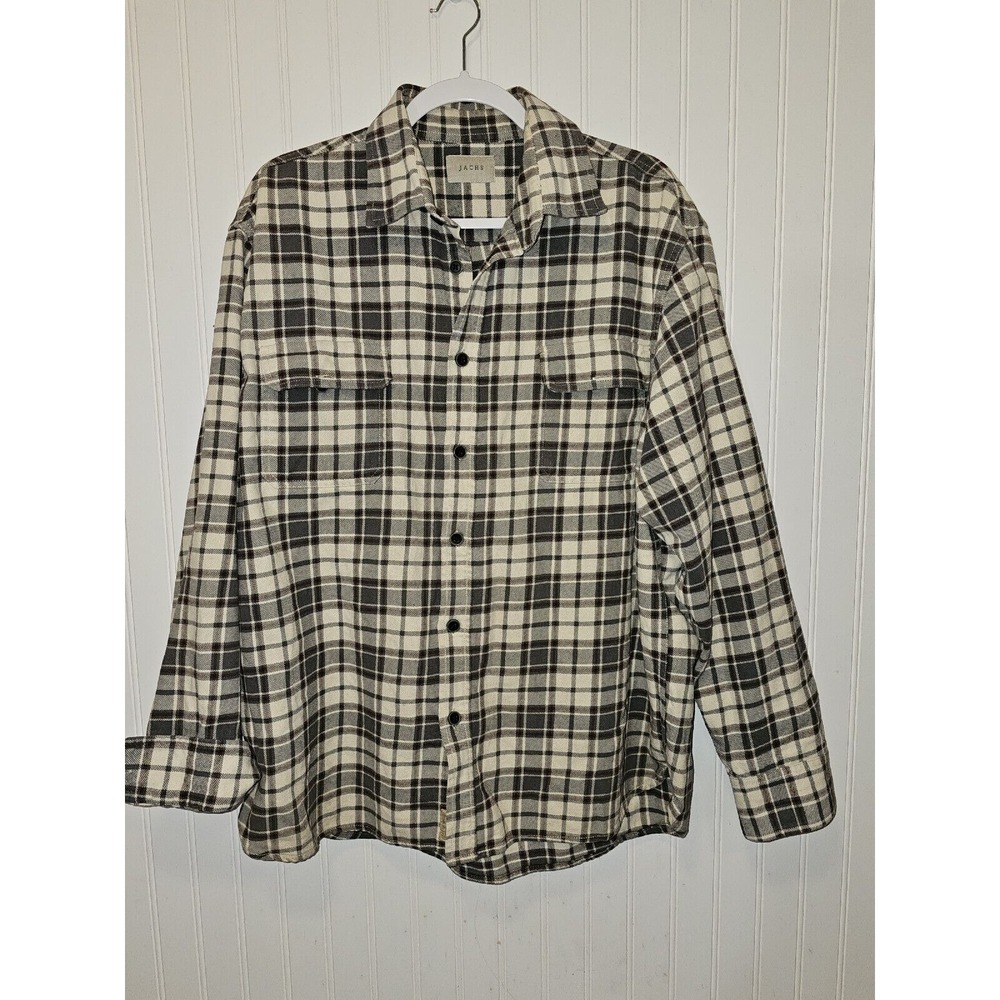 Jachs mens XXL Heavyweight flannel plaid button up shirt long sleeve